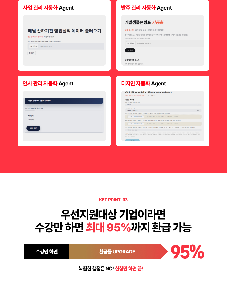 우선지원대상 기업이라면 수강만 하면 최대 95%까지 환급 가능