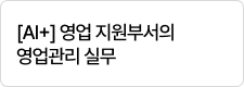 [AI+] 영업 지원부서의 영업관리 실무
