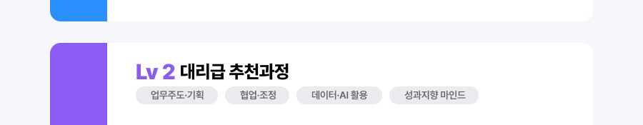 Lv2 대리급 추천과정