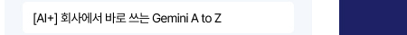 [AI+] 회사에서 바로 쓰는 Gemini A to Z